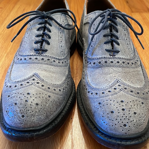Allen Edmonds McTavish Wingtip Oxford Gray Leather Dress Shoe - Picture 9 of 11